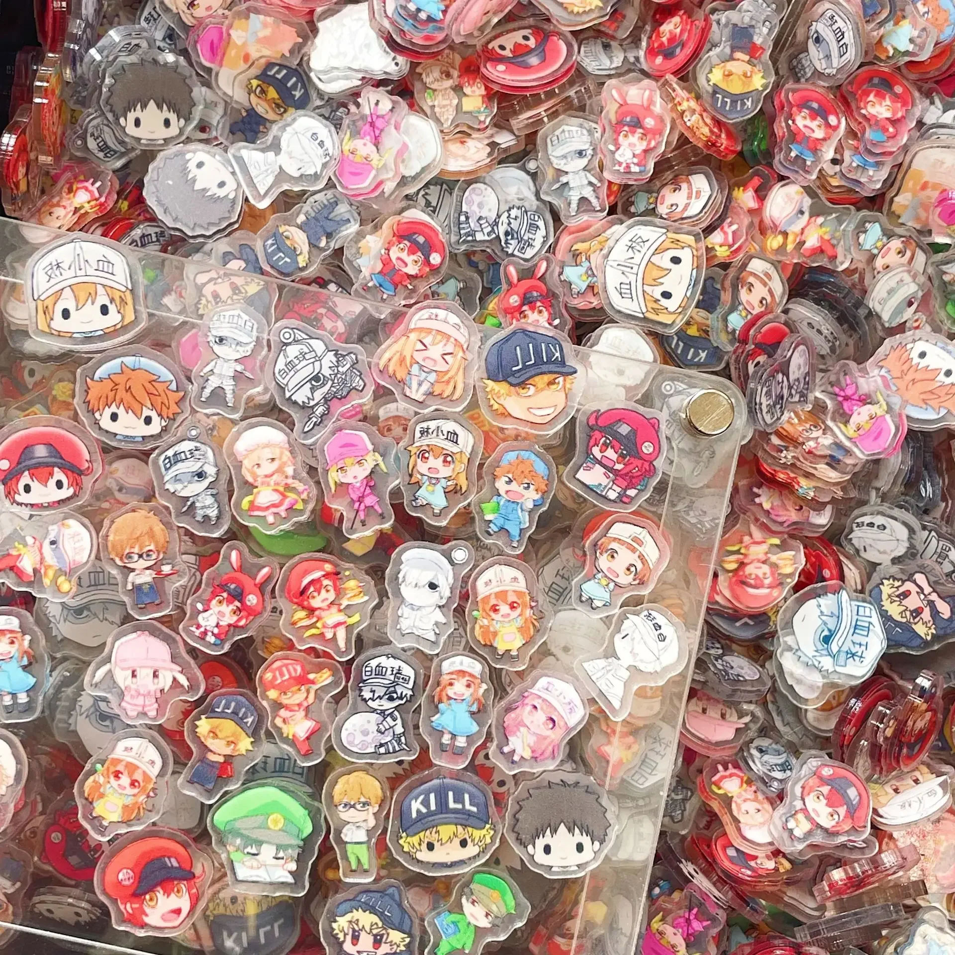 41 Stile 2cm 100-500g Anime-Serien Jujutsu Kaisen ONE PIECE Sailor Moon DIY Acryl-Zubehör Schlüsselanhänger PP-Clip Patch – Detail 35