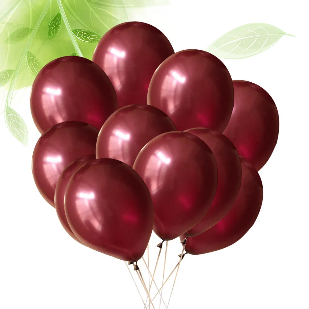 

100Pcs Wine Red Balloons Latex Durable Round Birthday Wedding Baby Shower Graduation Party Decorations Balloon