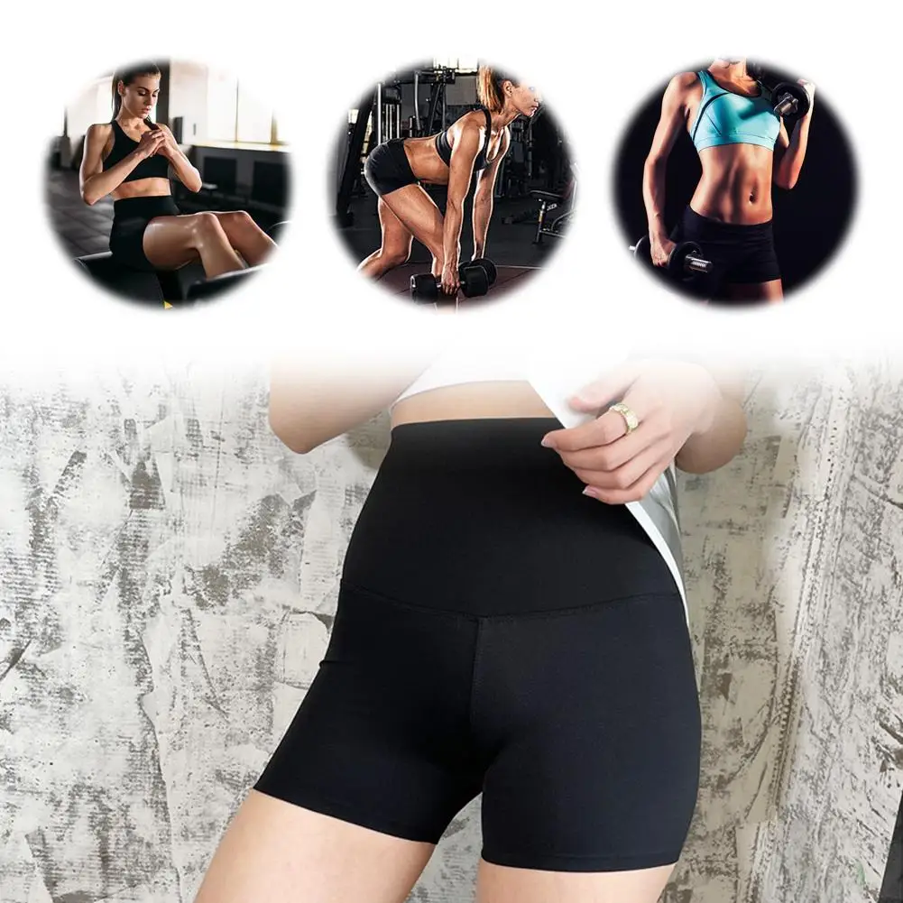 1pcs Women Sauna Sweat Pants Thermo Fat Control Legging Fitness Shorts Shapers Stretch Waist Body Control Panties Slim E8N5