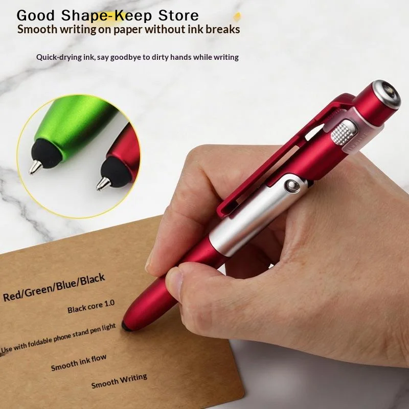 daily4 In 1 Multi Purpose Foldable Pen with LED Light Capacitive Stylus Holder for Teachers Students OfficeDaily products