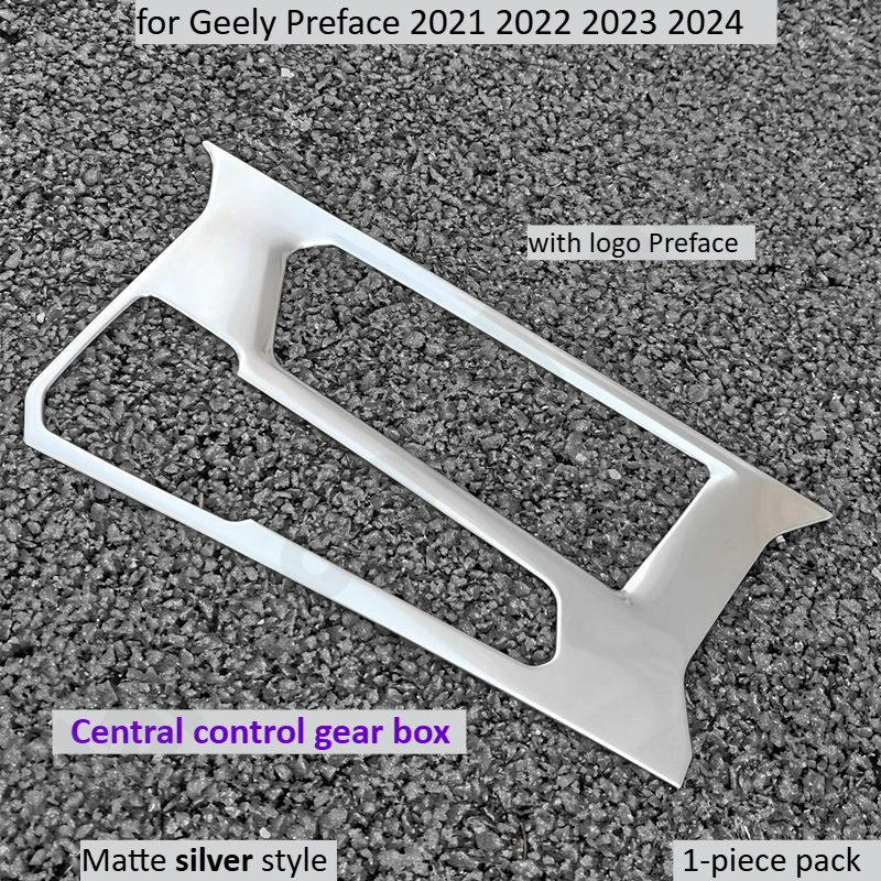 for Geely Preface 2021~2024 Central control gear shift frame/rear seat cup decoration sticker/stainless steel sequins