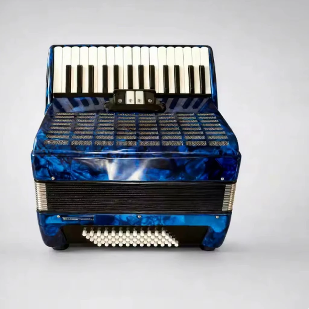 30 Keys 60 Bass Chromatic Accordion Maple Wood Celluloid Gig Bag OEM Private Label Instrument for Custom Brand Development