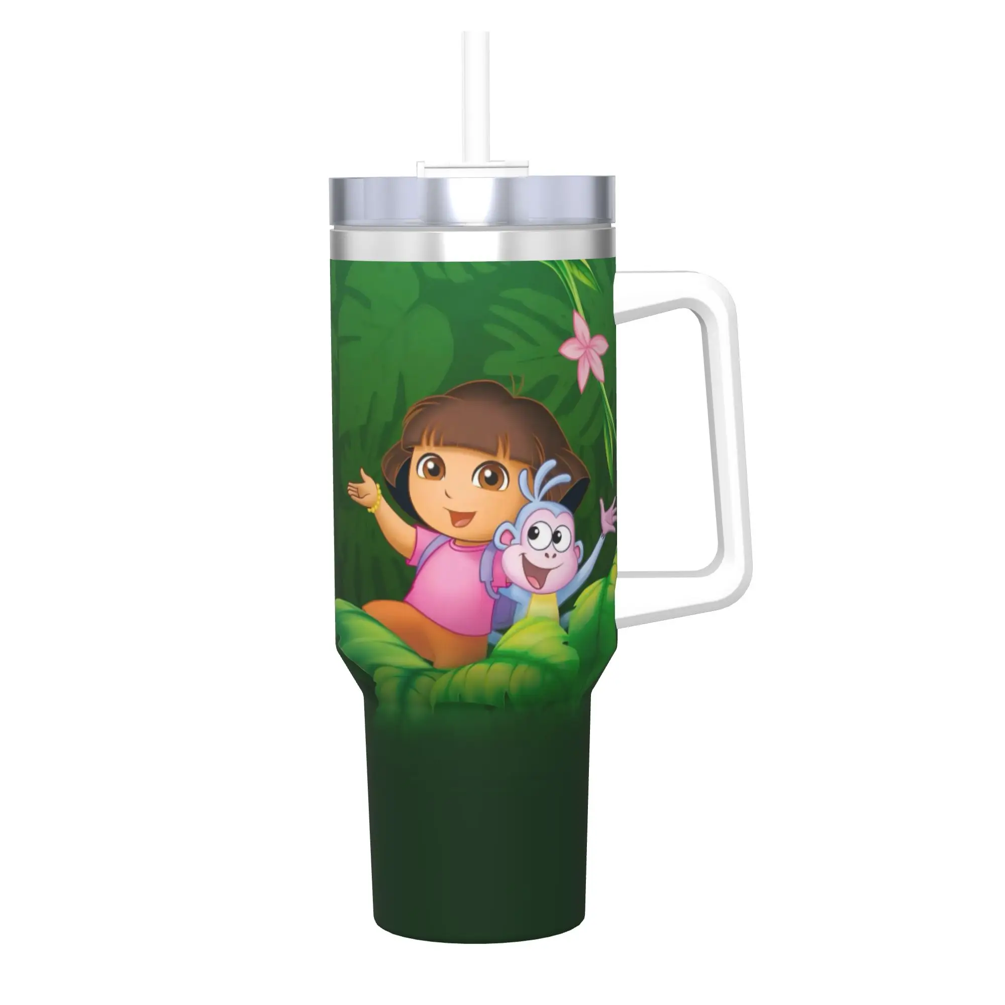 D-Doras The Explorers Tumbler With Straw  Stainless Steel Travel Mugs Double Wall Vacuum Insulated for Cold Or Hot 40oz