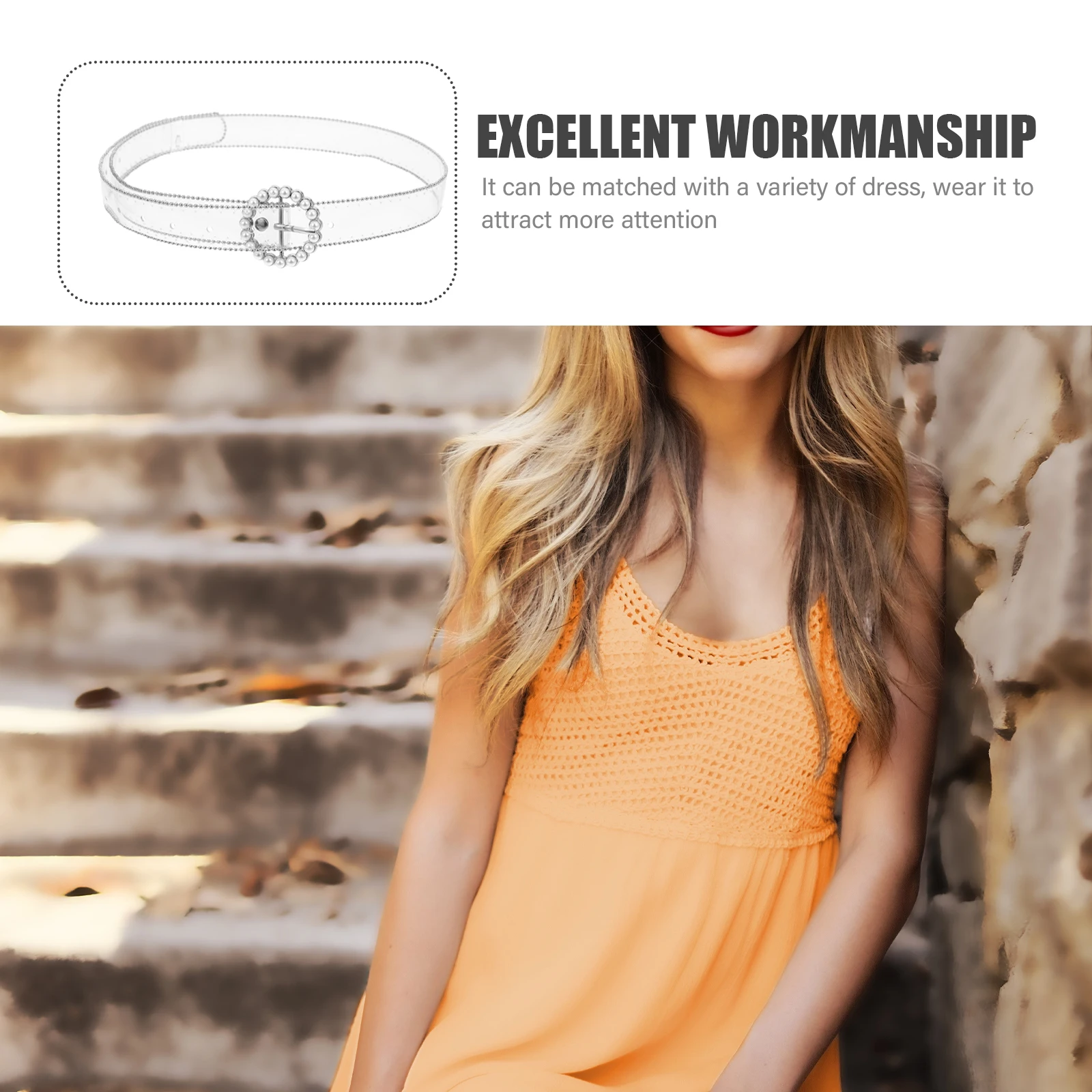 

Diamond Encrusted Pearl Casual Girdle Women Waist Belt Fashion Casual Girdle Dress Accessory Lightweight Comfortable