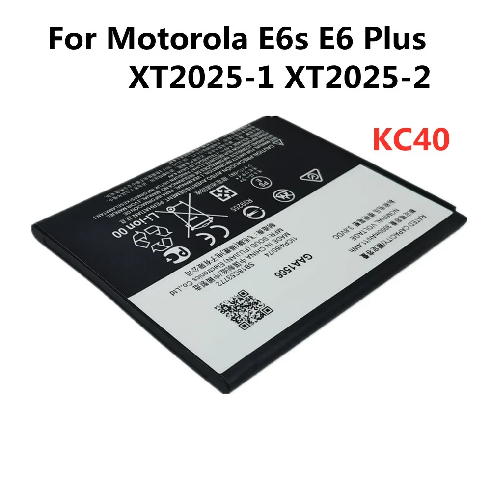 New KC40 Phone Battery For Motorola Moto E6 Plus E6s XT2025-1 XT2025-2 Phone 3000mAh Rechargeable Batteria Fast Shipping