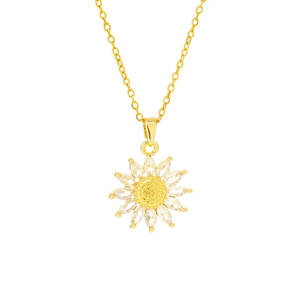 L'ultimo design della collana da donna Sunflower Zircon del 2025 scende un senso di nicchia e un lusso leggero.