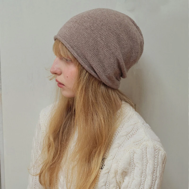 نساء موضة محبوك 100% قبعة صغيرة من الصوف قبعات الفتيات موضة بسيطة دافئة Skullies Beanies الصلبة الشتاء الباردة برهان قبعة قبعة #6