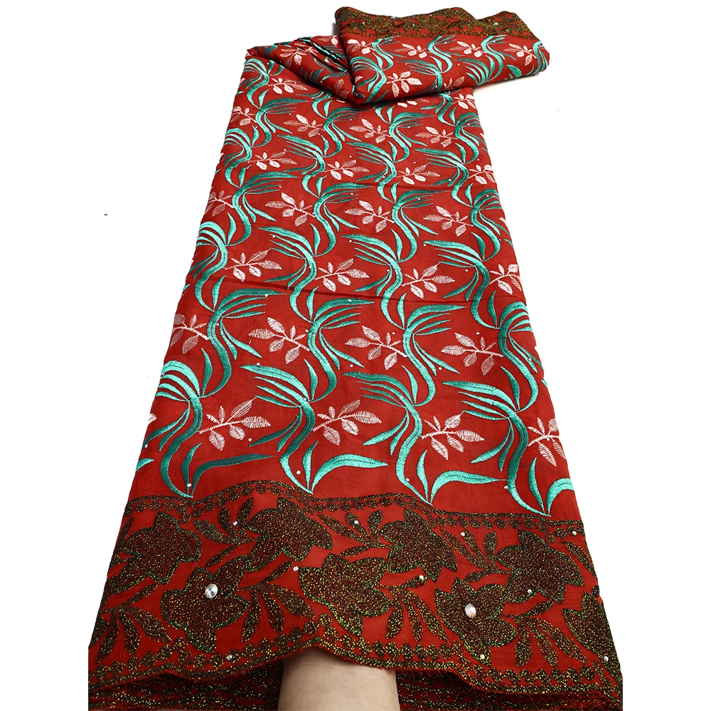 アフリカンスイスのベールレース生地,柔らかい綿,石,ナイジェリアのジェリア,ハナ,衣類,衣類,高品質,5ヤード