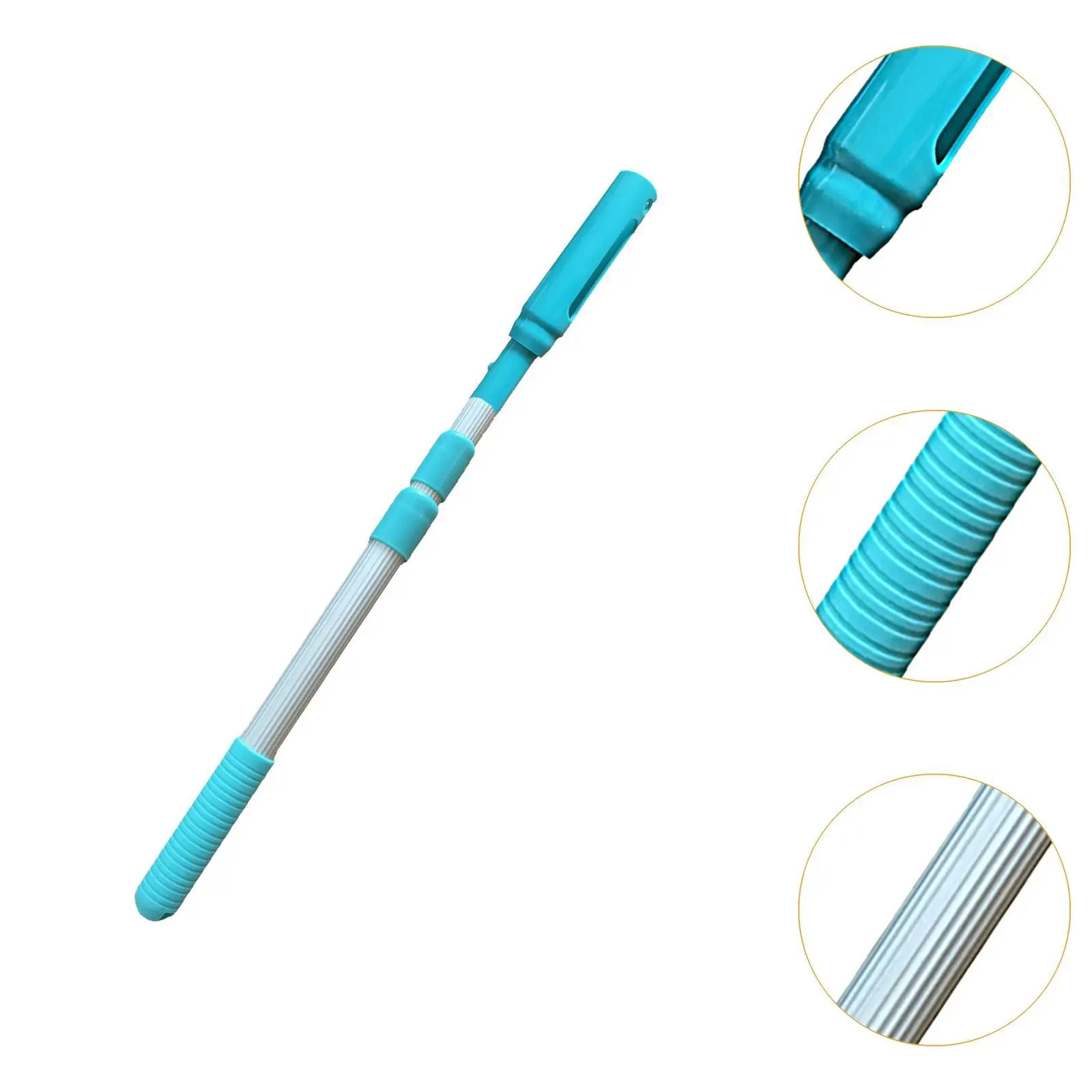 Swimming Pool Telescopic Pole Retractable ABS Handle Nonslip Grip Tool for Pool Cleaning Skimmer Net Brush Head