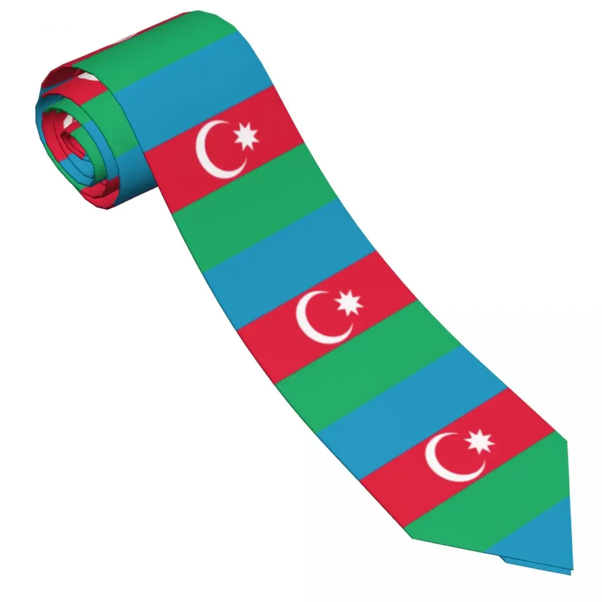 Classic Tie for Men Silk Mens Neckties  Wedding Party Business Adult Neck  Casual Azerbaijan Flag 