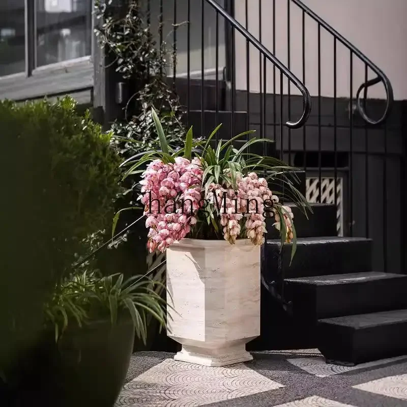 ZYY light luxury floor decoration large diameter flower pot green plant pot living room indoor and outdoor