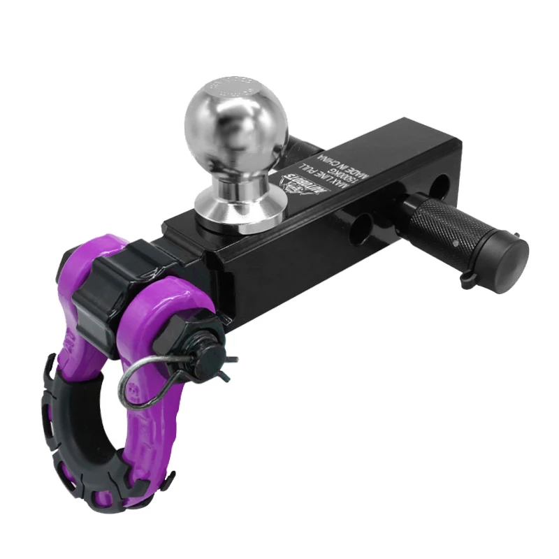 أجزاء أداء تعديل الطرق الوعرة، خطاف مقطورة عالي القوة، جرار 2 بوصة، تكبل سحب مع شريط سحب #5