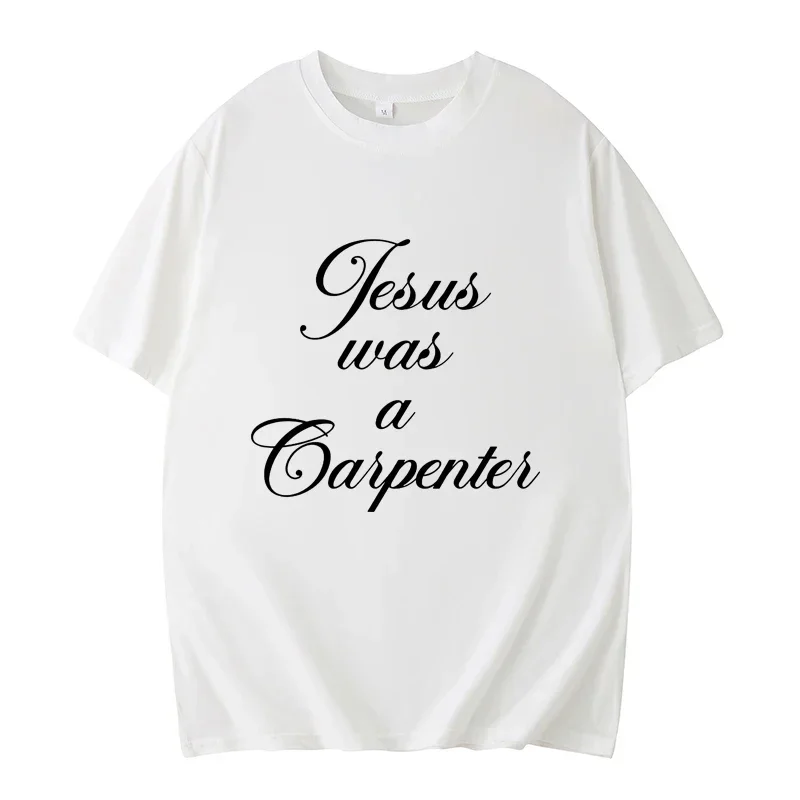 Women's Jesus Was A Carpenter T-shirt Printed Music Fashion Simple Style Retro 90s Short Sleeve Suitable For Summer