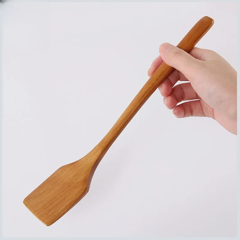 Non-stick Wooden Spatula Fried Eggs Fried Steak Small Wooden Spatula Mini Cooking Spoon Spatula Barbecue