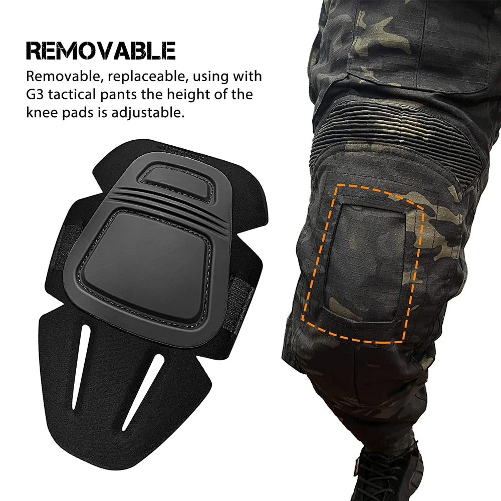 4Pcs Military Tactical Knee Pad Elbow Pad Set Airsoft Knee Elbow Protective Pads Combat Paintball Skate Outdoor Safety GuardGear