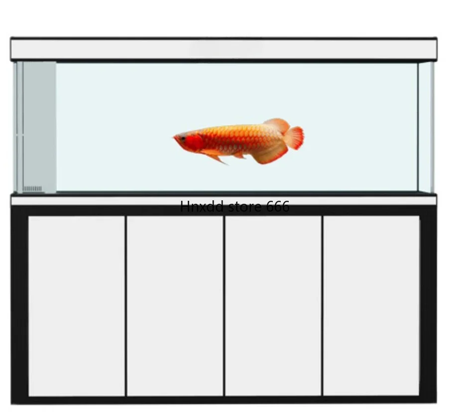 Aquarium arowana tank large, medium and small living room bottom filter ultra-white glass household