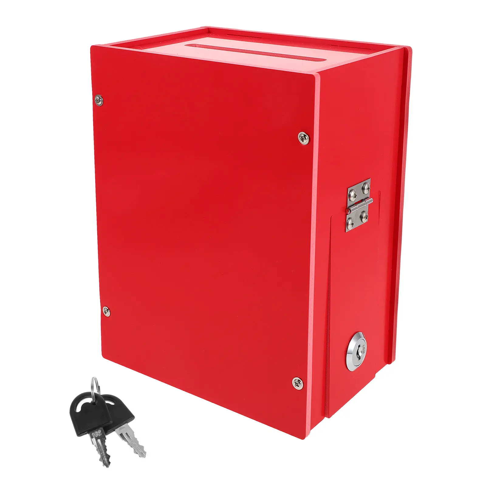 Lockable PVC Suggestion Box for Ballots Votes Donations Feedback Office Church School Event Use Privacy Protected Freestanding