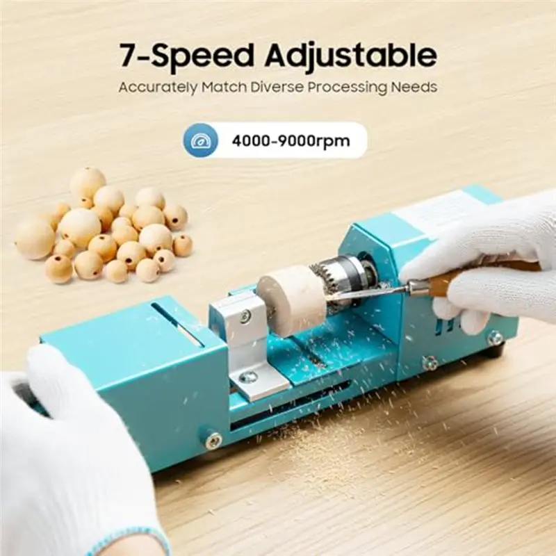 B17C Mini Lathe Machine Wood Lathe Milling Tool, Cutting Grinding Polishing Accessories For DIY Woodworking Table