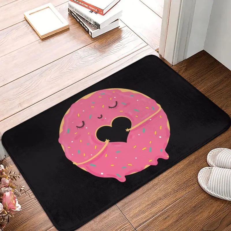 Donut With A Mouth Bite Front Floor Door Entrance Mats Outdoor Doughnut Bath Kitchen Doormat Bedroom Carpet Rug