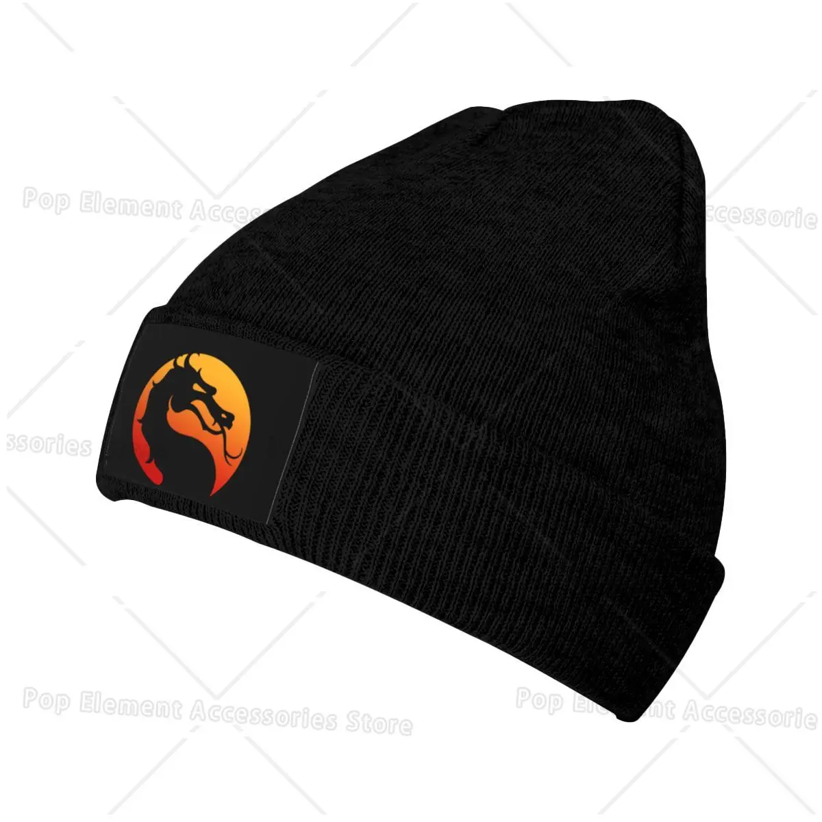 Mortal Kombat Logo Mk11 Popular Fighting Game Hat Autumn Winter Beanie Warm Caps Men Women Knitted Hat