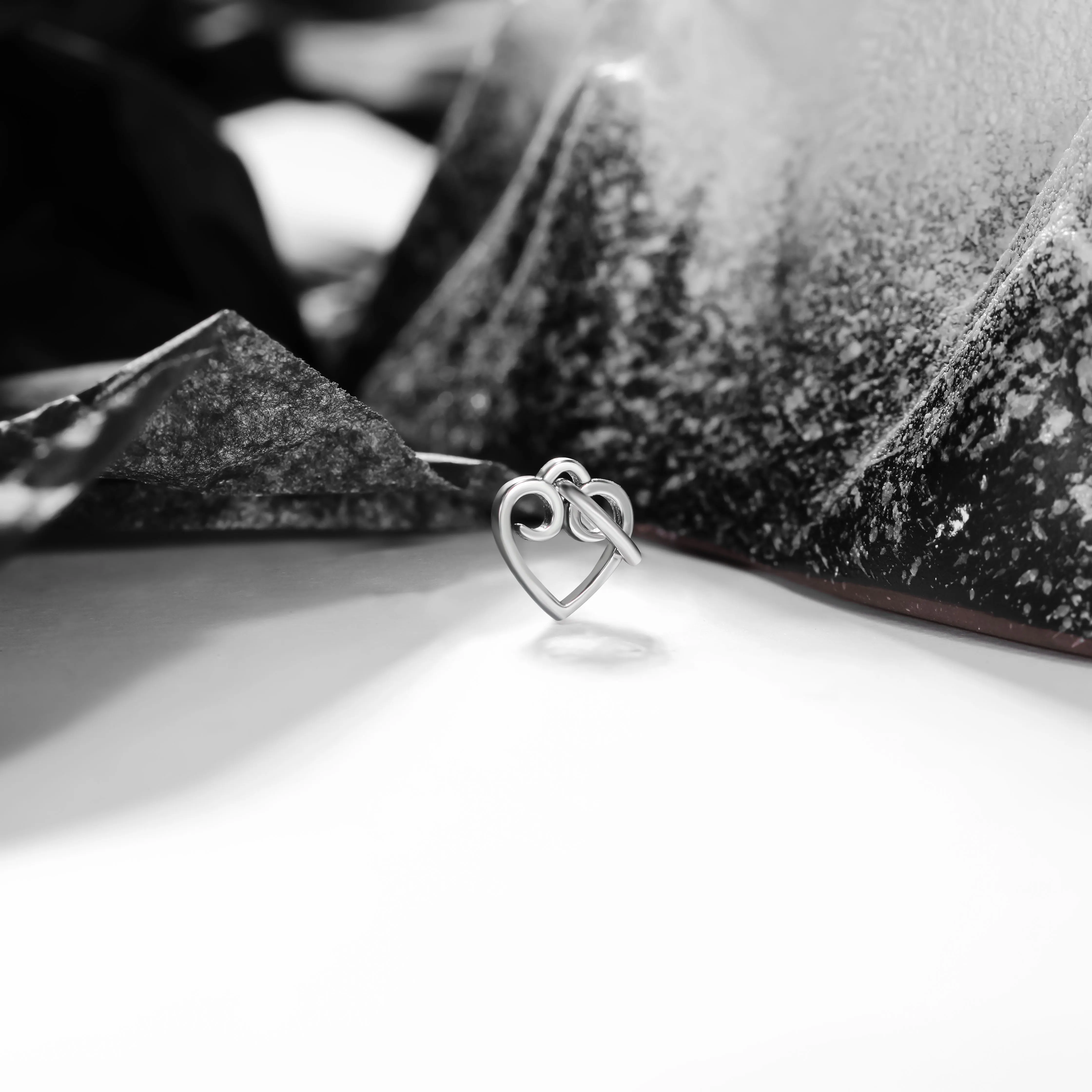 

DJ252 genuine 925 sterling silver fashion keychain DIY, paired with exquisite heart-shaped pendant silver jewelry