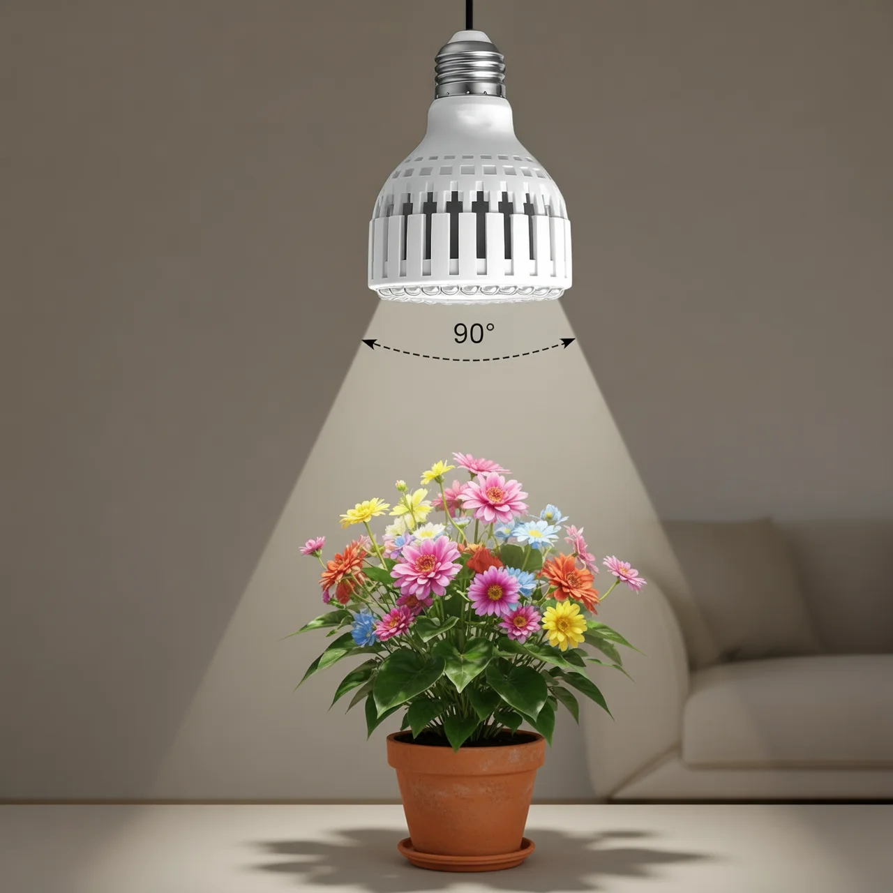 

LED Grow Light Bulb 12W E26/E27 Indoor Growing Plant Lamp 110V/220V Full Spectrum Home Garden Inside Plant Growth Lighting