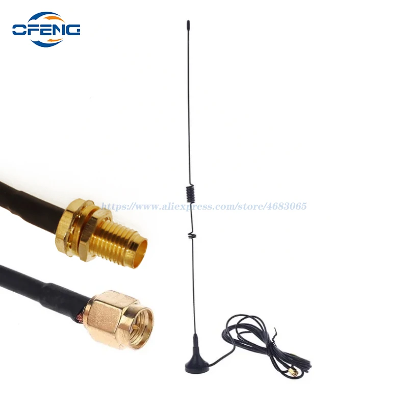 

UT106 SMA TS9 CRC9 антенна для любительской радиосвязи BF-888S UV-82 UV-5R длинная Lorawan Baofeng Автомобильная рация Двойной диапазон 3dbi
