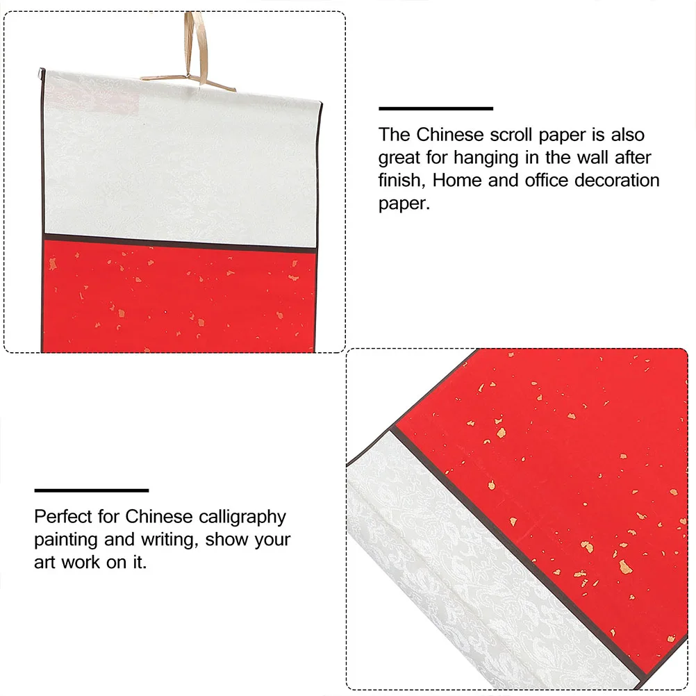 

Painting Paper Books and French Paintings Hanging Scrolls Calligraphy Blank Drawing Red Supply