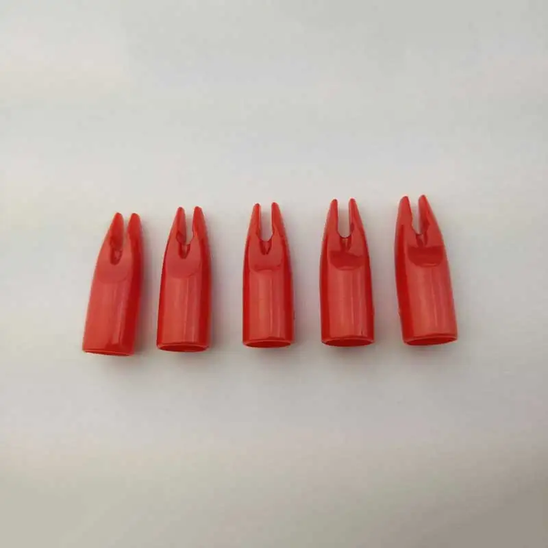 50Pcs Arrow Nocks for OD 8mm Arrow Shaft Archery Targeting Aiming DIY Arrow Tails Shooting Hunting Wood Carbon Glass Fiber Rod