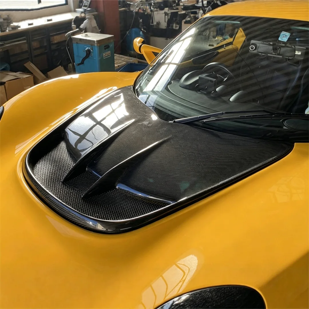 

custom Carbon Fiber Engine Cover For Lotus Exige Cup430 10-15 Convert New Style Light Weight hood scoop body kit Car Accessories