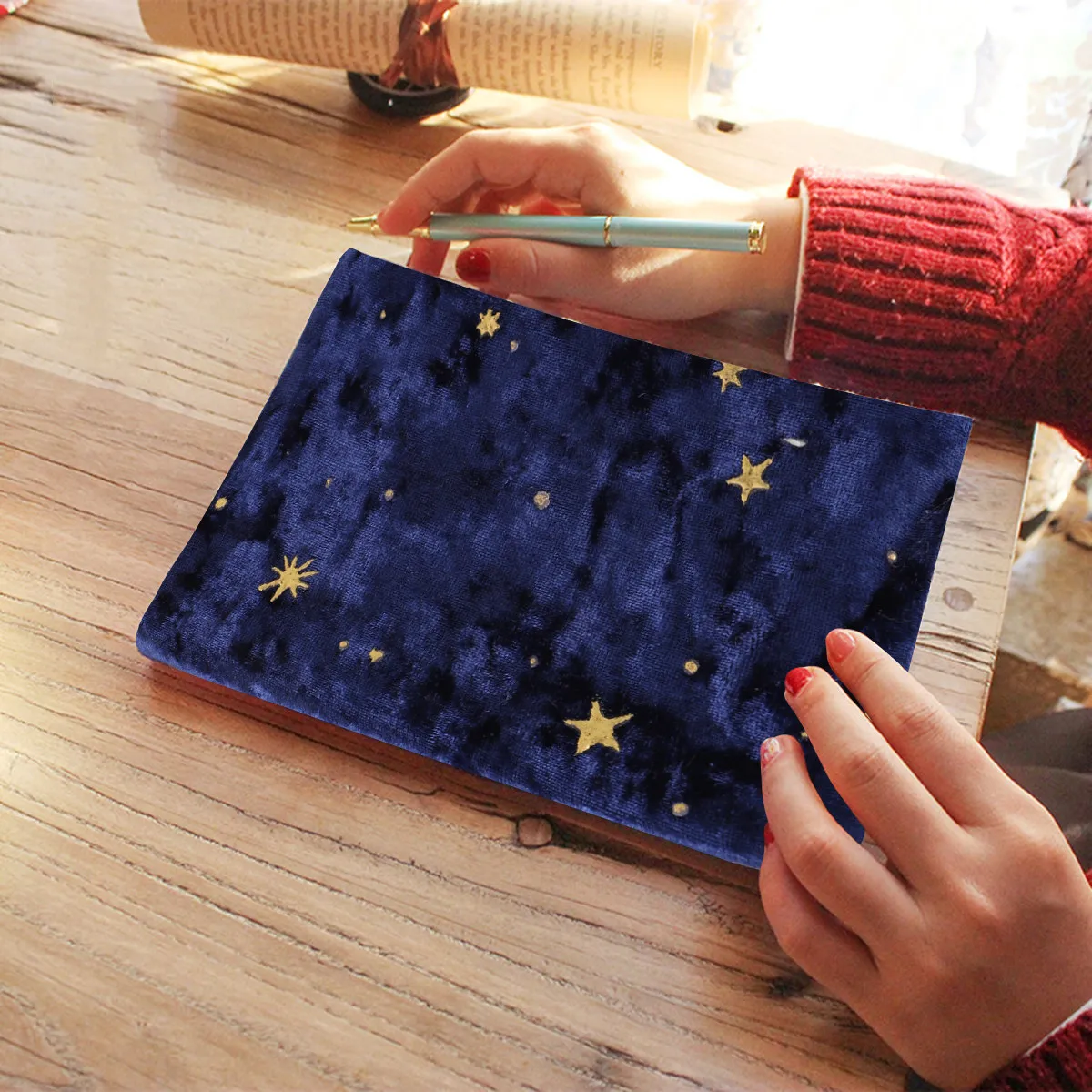 Gold Stamping Book Cover Starry Eco-Friendly Cloth Book Sleeve Protective Cover for Books Notes Diary