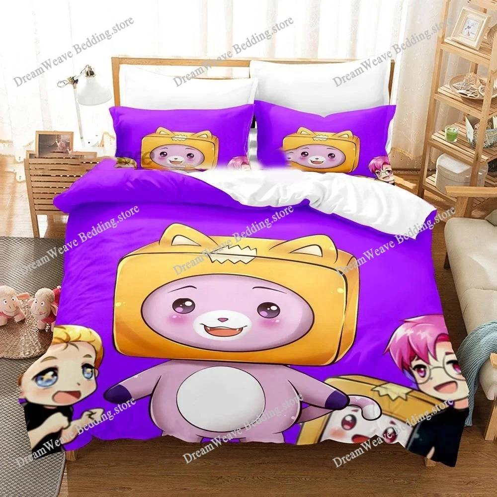 3D Print Cartoon Foxy Boxy Lanky-box Bedding Set Duvet Cover Bed Set Quilt Cover Pillowcase Comforter King Queen Size Boys Adult