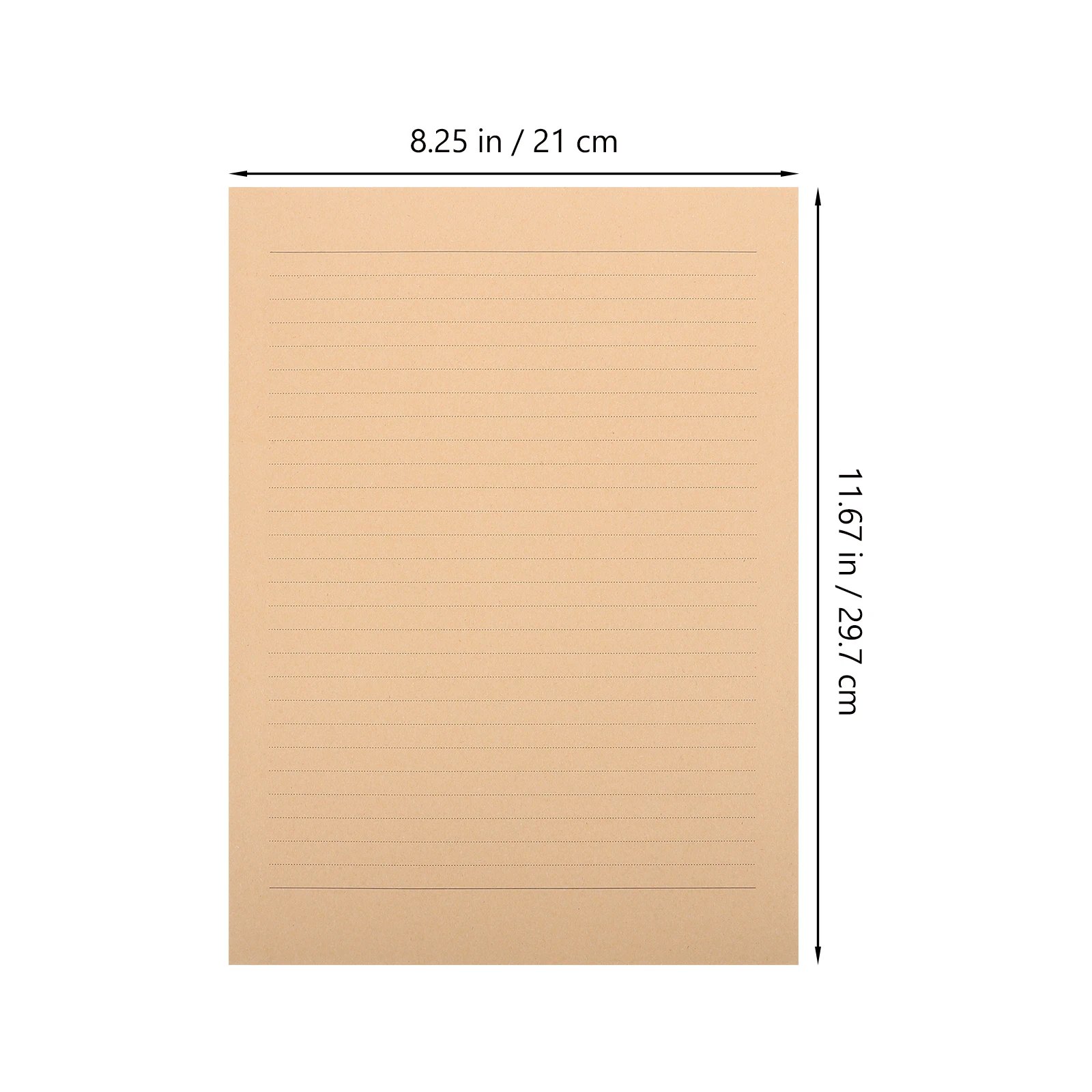 

100 Sheets Letter Writing Stationery Paper Lined Notebook A4 Kraft Paper Writing Pad Vintage Design Stationery Pack