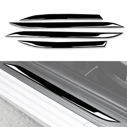 Car Internal Door Sill Protector Strip Decoration Cover Trim Sticker Decal for BMW 5 Series F10 2011-2017 Accessories ABS Black