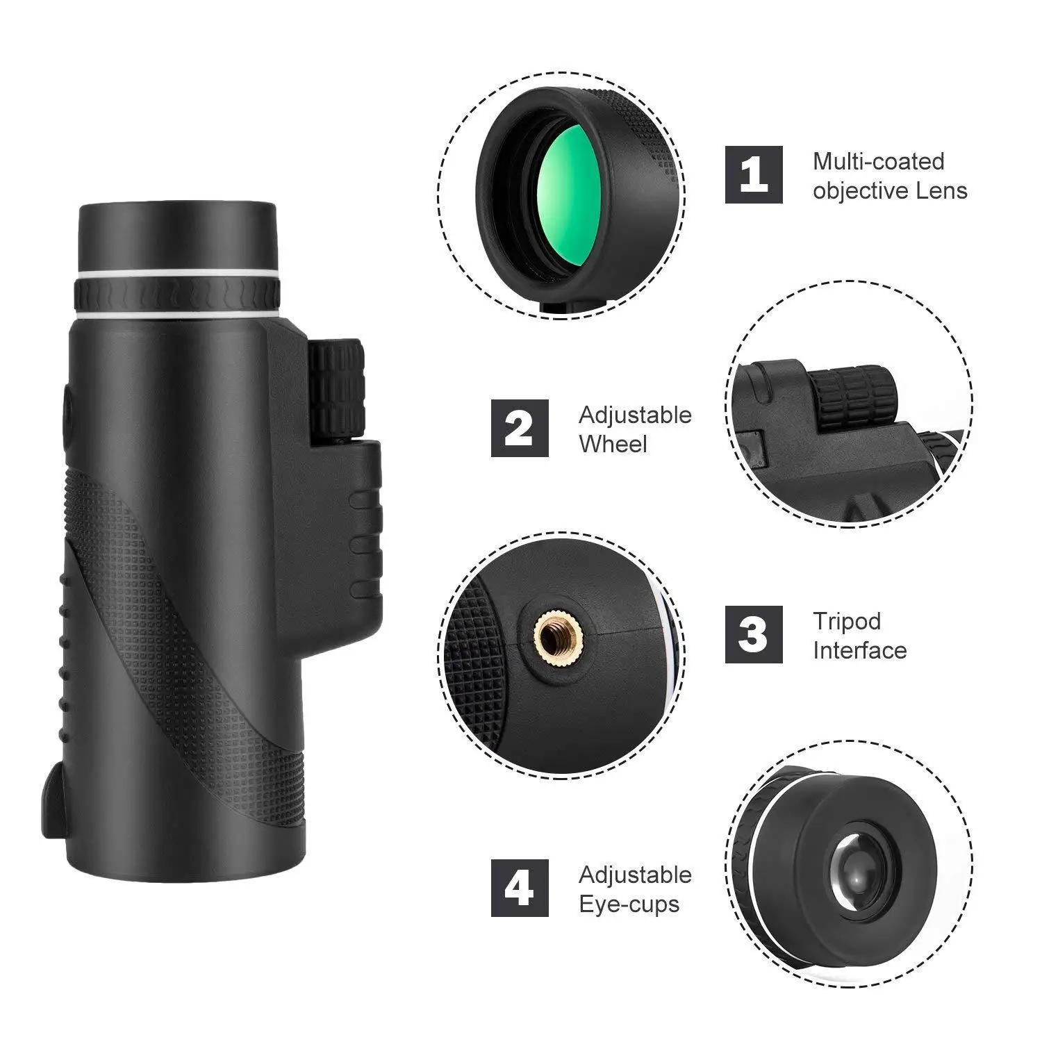 XJ-01 80X100 Telescope Monocular Astronomical Telescope Magnifying Glass FMC Five Layer Broadband Coating