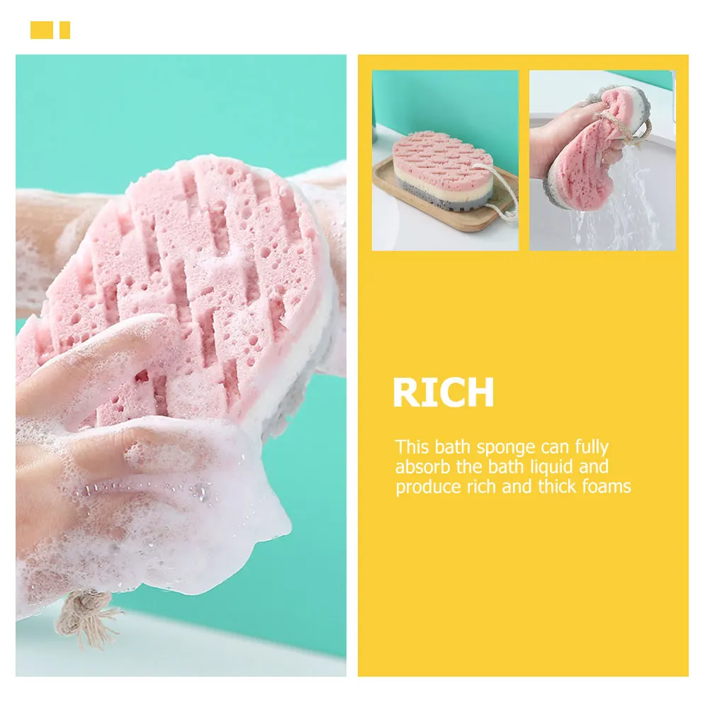 

6Pcs Bath Sponge Women Men Exfoliating Body Shower Scrubber Durable Premium Material Deep Cleansing Bath Sponge