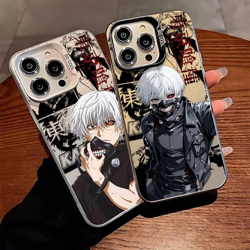 

Чехол Tokyo Ghoul Horror Anime для Apple iPhone 17 16E 16 15 14 13 12 mini Pro Max Plus, силиконовый мягкий красочный серебристый чехол для телефона