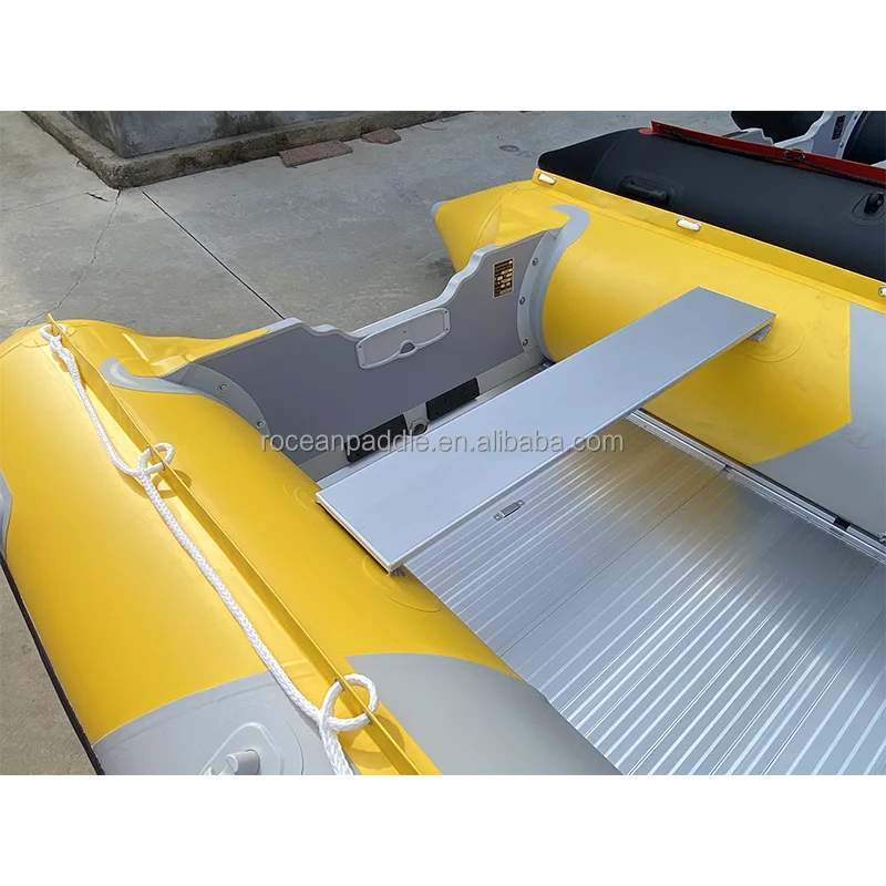 Heavy-duty Foldable 14.1 ft Inflatable Boats Fishing Raft Power Boat Dinghy Tender Boat for Sale