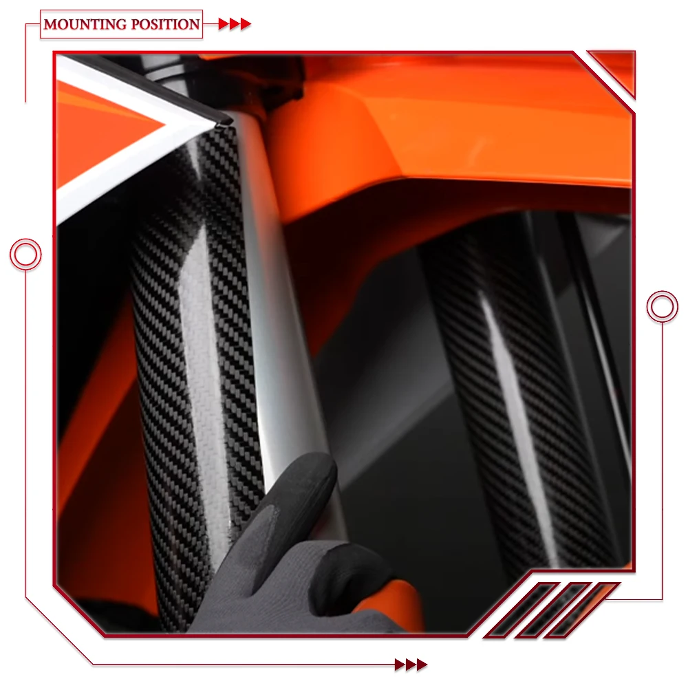 For Ducati Hypermotard 698 Accessories Hypermotard698 Carbon Fiber Motorcycle Fork Tube Protection Cover Shock Tube Fairing kit