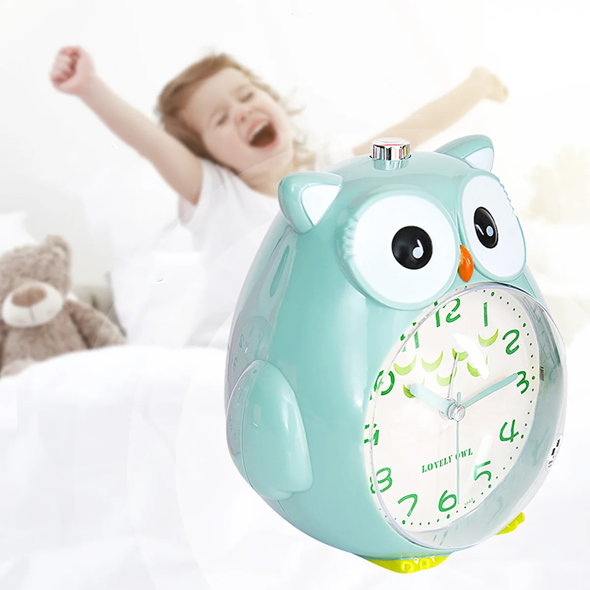 

1pc Owl Alarm For Cartoon Night Light Desktop Clock Multifunctional Alarm Bedroom Clock Creative Gift