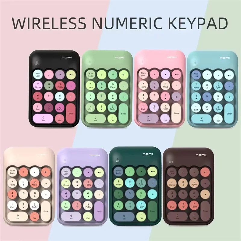 Number Keyboard Portable Wireless Numeric Keypad 18 Keys 2.4GHz with USB Receiver for Win 10 for Office for OS X for Windows XP