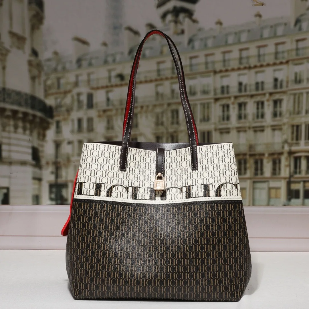 

Chhc Bucket Bag for Women 2026 Spring New Pvc Niche Designer Texture Commuter Shoulder Handbag