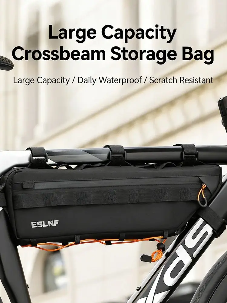 AliExpress NONE 2.6L Big Capacity Bicycle Frame Bag Waterproof Road Bicycle Tube Bag Wear-resistant MTB Storage Bag Bike Accessories