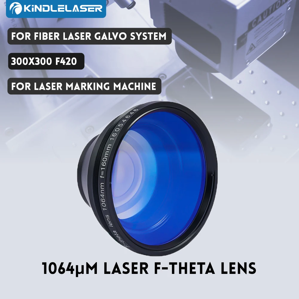 KINDLELASER F-theta Lens 1064nm Focus Lens Laser Focal length 63-420mm Scan Field 50×50-300×300 for YAG Fiber Laser Galvo System