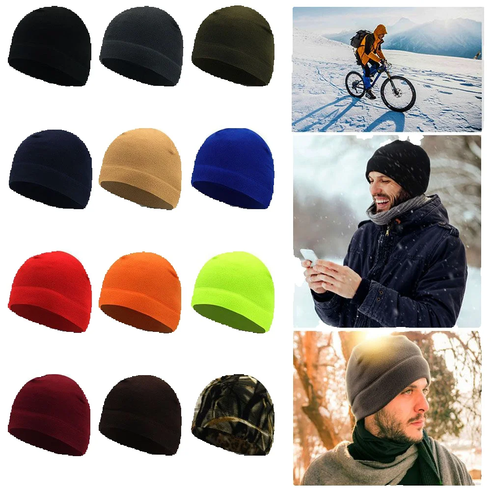 AliExpress Unisex Warm Fleece Fabric Hats Classic Tactical Windproof Outdoor Hiking Accessories Fishing Cycling Hunting Military Men Caps