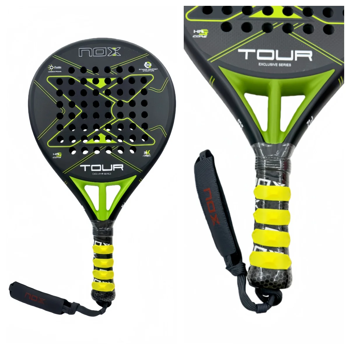 

Профессиональный набор теннисных ракеток Nox из двух частей, с кольцом для обмотки и струнами, надежная рукоятка для теннисной ракетки, нескользящий дизайн, повышенная безопасность