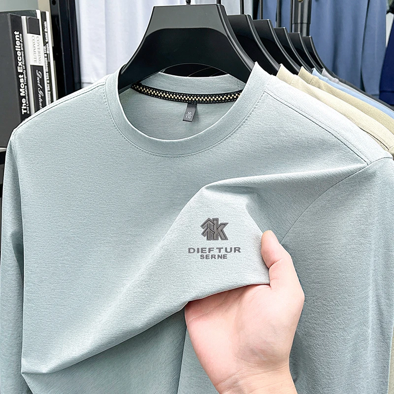 2026 Neues Herren-Basic-Sweatshirt aus Komfortablem, Atmungsaktivem Stoff mit Langen Ärmeln für Herbst und Winter – Detail 3
