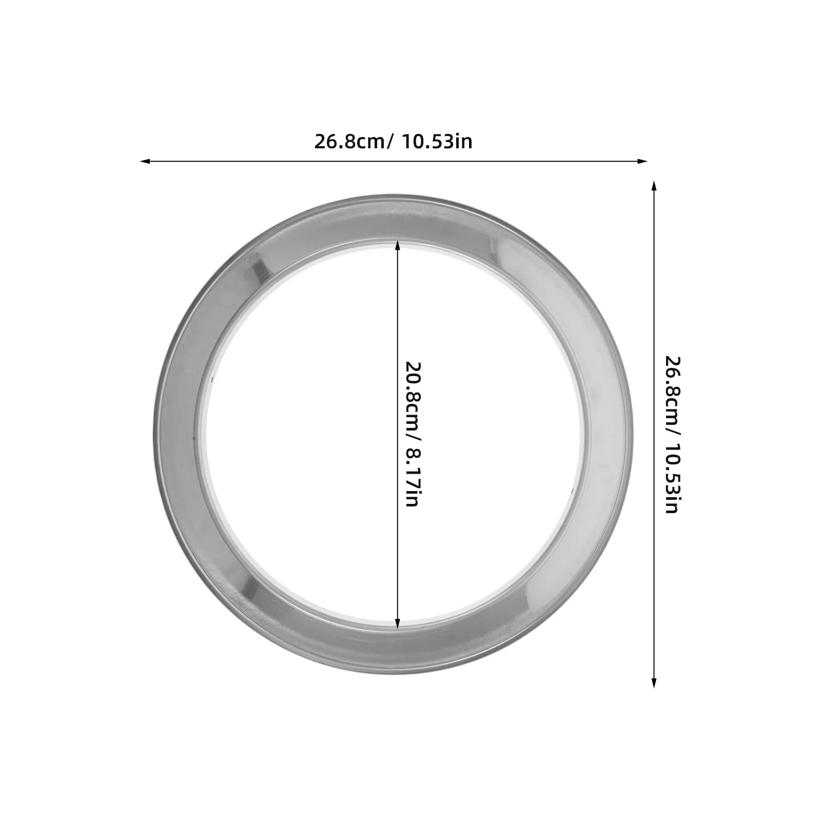Trash Can Lid Ring Round Hollow Easy Clean Stainless Steel Garbage Grommet Bin Replacement Chute Slot Embedded Cover Cutout