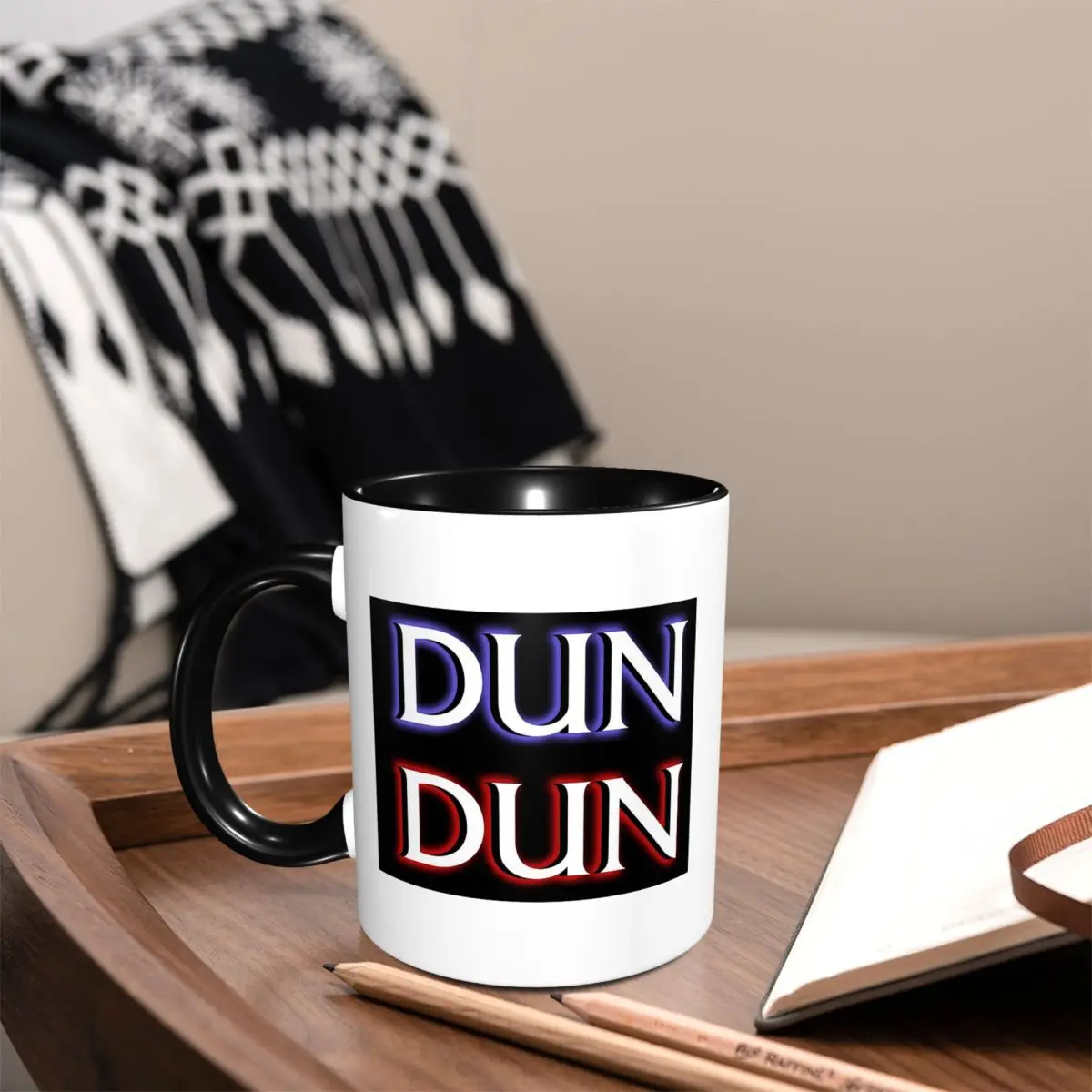 Dun Dun Meme (Law, Order, Parody) Mug Funny Ceramic Coffee Cups Tea Mugs Milk Cup Drinkware Gifts for Woman Man