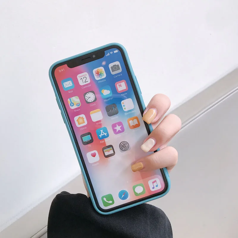 TPU Phone Case for iPhone XR X XS Max 11 12 13 Pro Max mini Luxury Soft Candy Cover for iPhone XR XS X 6 6S 7 8 Plus Case